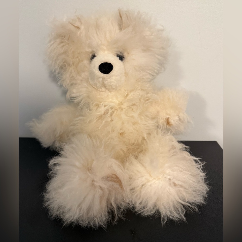 Plush Cream Fluffy Teddy Bear - Soft Kids Toy